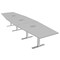 Skutchi Designs 45 in W, 165.75 in L, 29 in H, Engineered Wood Top, Grey HAR-HEX.IR-46x168-T-ELEC-XD01 - alternate 1
